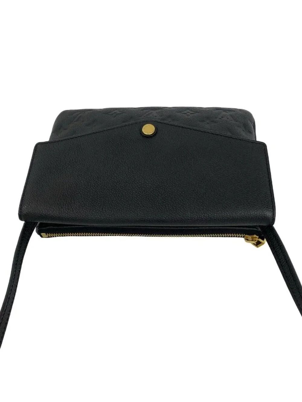 Louis Vuitton Monogram Empreinte Leather Shoulder Bag Black